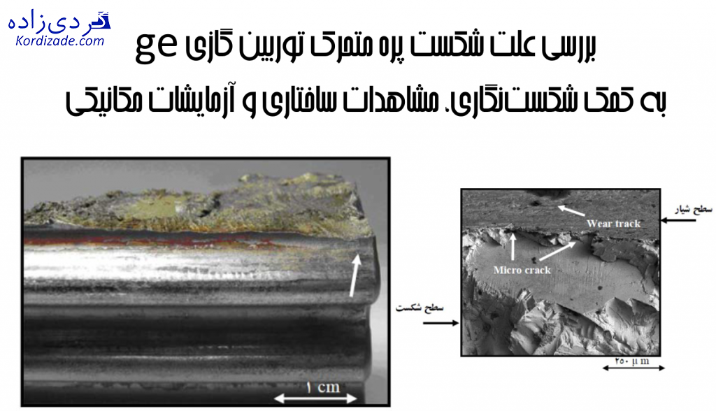 شکست پره متحرک توربین گازی ge